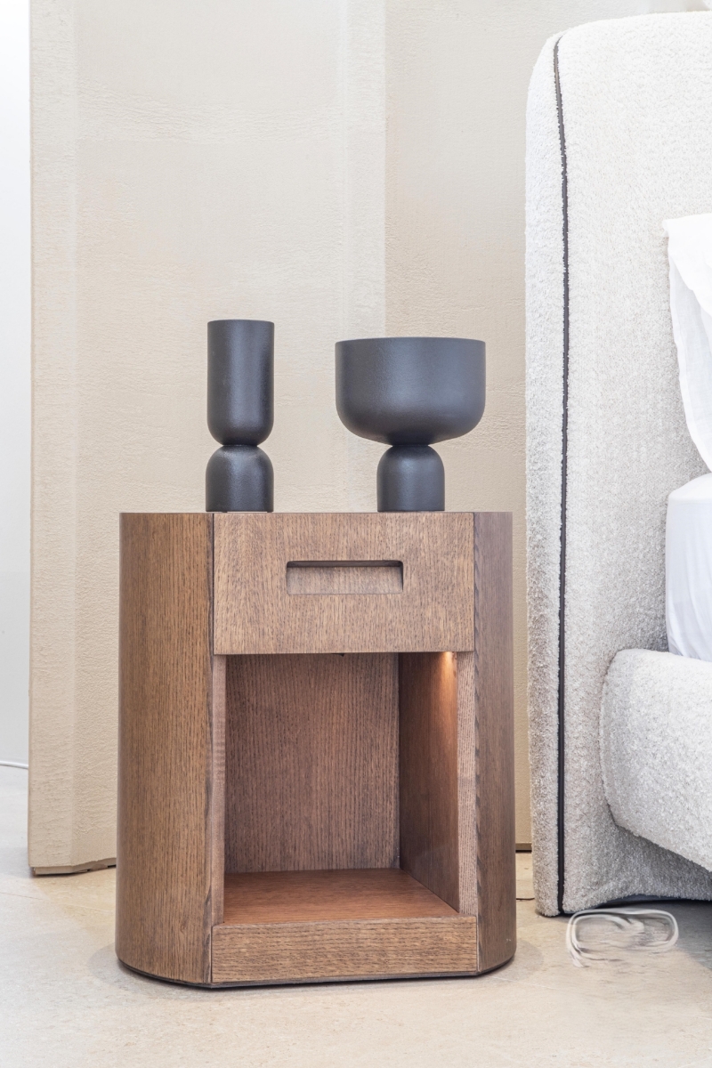 Εικόνα της Bed side table all wooden detail